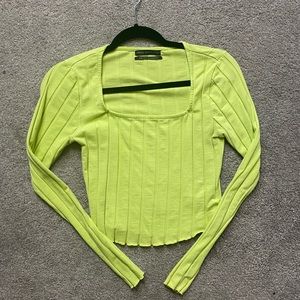 Long sleeve ribbed crop top